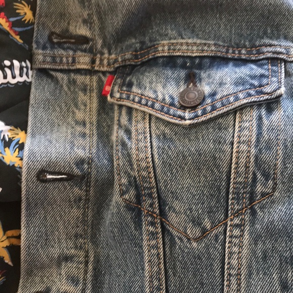 Levi’s Trucker Jean Jacket Waikiki lined sz S - Picture 10 of 10